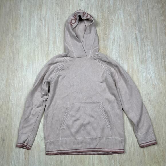 Lululemon Sooth Away Hoodie Pink Bliss Copper Coil Pullover Knit Spellout 4 - Picture 1 of 14